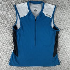 Pearl Izumi Women's Cycling Jersey Tank Top Medium Blue White Sleeveless